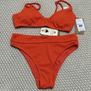 NWT Billabong Summer High Women's Orange Bikini Set - Size Medium